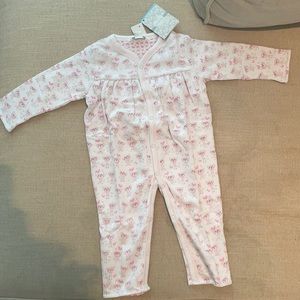 Kissy Kissy reversible pink monkey/heart playsuit